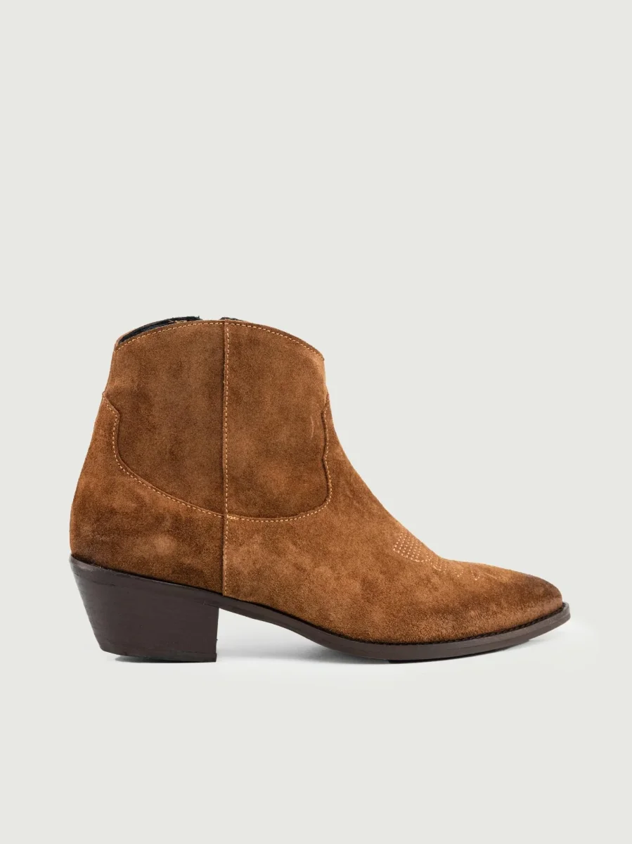 TEXANO IN PELLE SCAMOSCIATA COLOR TABACCO