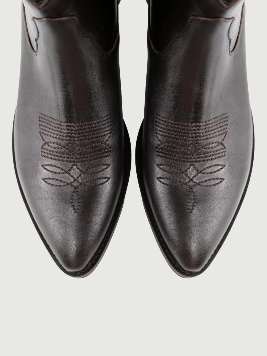 TEXANO IN PELLE TESTA MORO - immagine 5