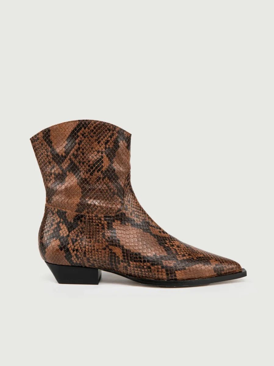 TEXANO STAMPA PITONE MARRONE