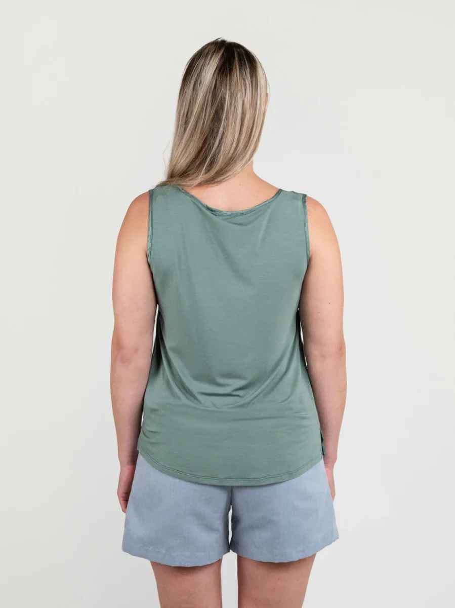 TOP SMANICATO IN RASO VERDE - immagine 4