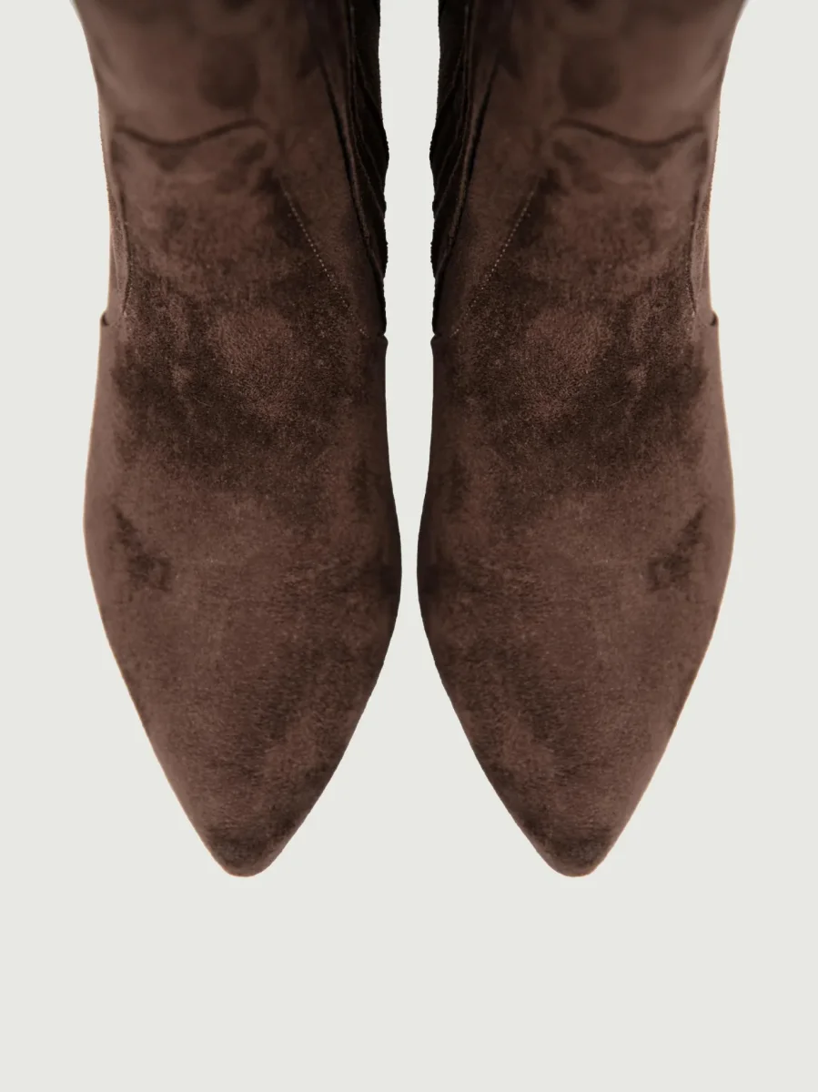 TRONCHETTO IN ALCANTARA TESTA MORO - immagine 5