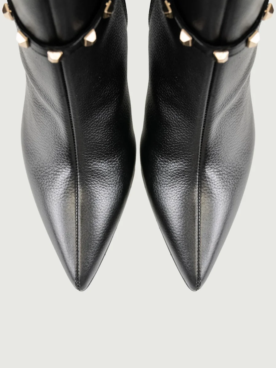 TRONCHETTO IN PELLE NERO CON BORCHIE - immagine 5