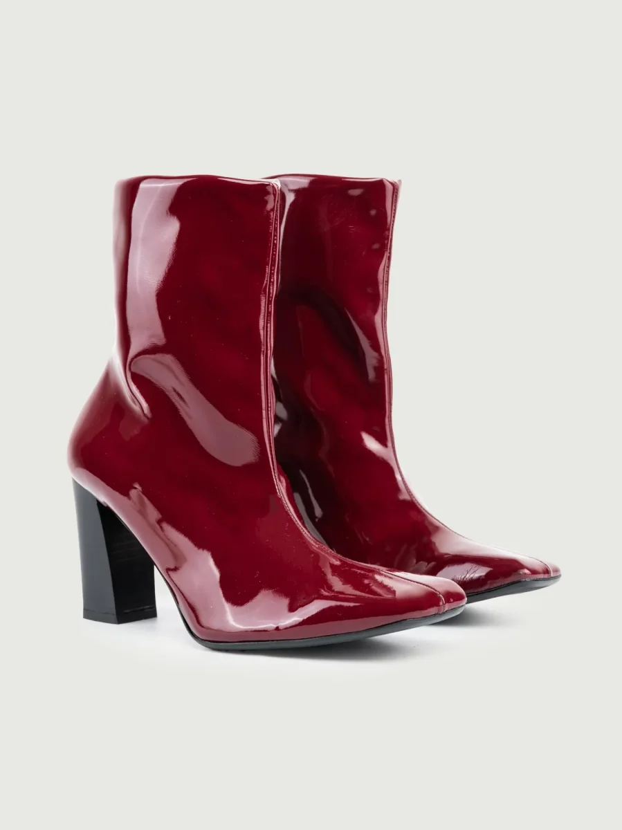 TRONCHETTO IN VERNICE BORDEAUX - immagine 3