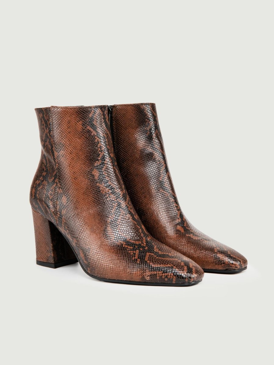 TRONCHETTO STAMPA PITONE MARRONE - immagine 3