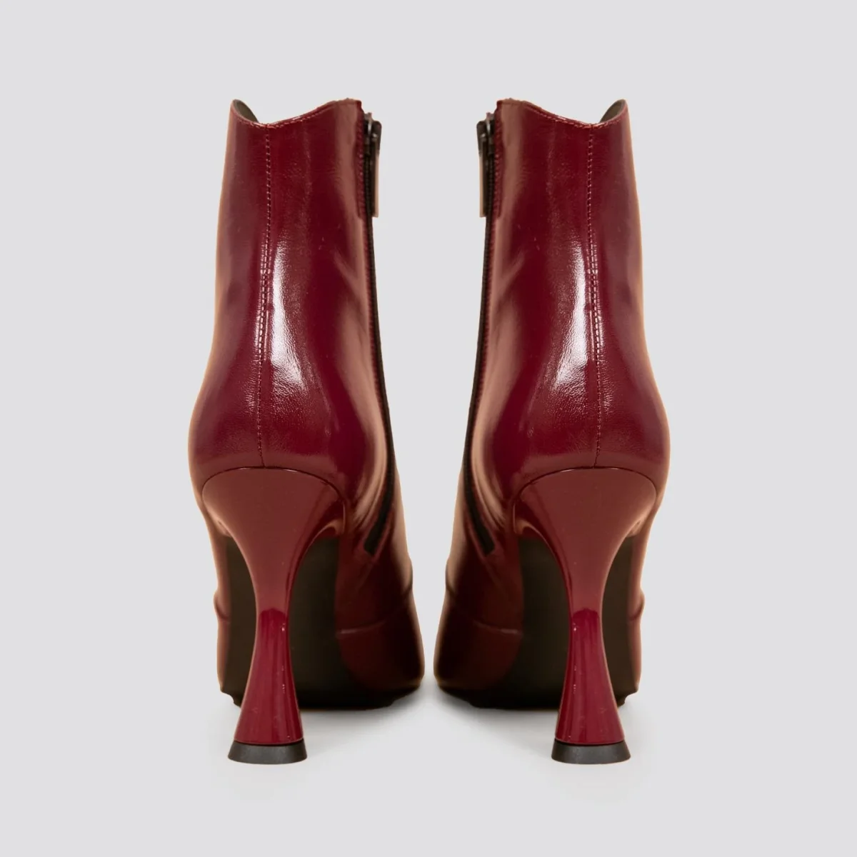 TRONCHETTO TEXANO CON TACCO A ROCCHETTO IN VERNICE BORDEAUX - immagine 4