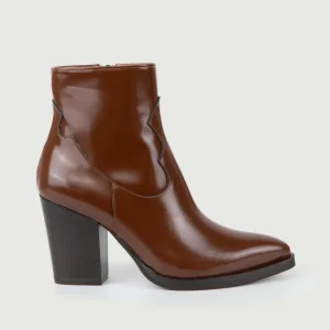 TRONCHETTO TEXANO IN PELLE CUOIO