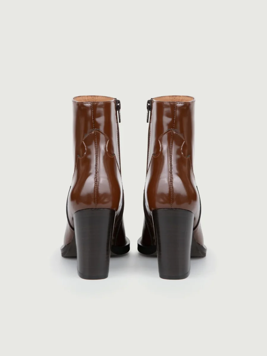 TRONCHETTO TEXANO IN PELLE CUOIO - immagine 4