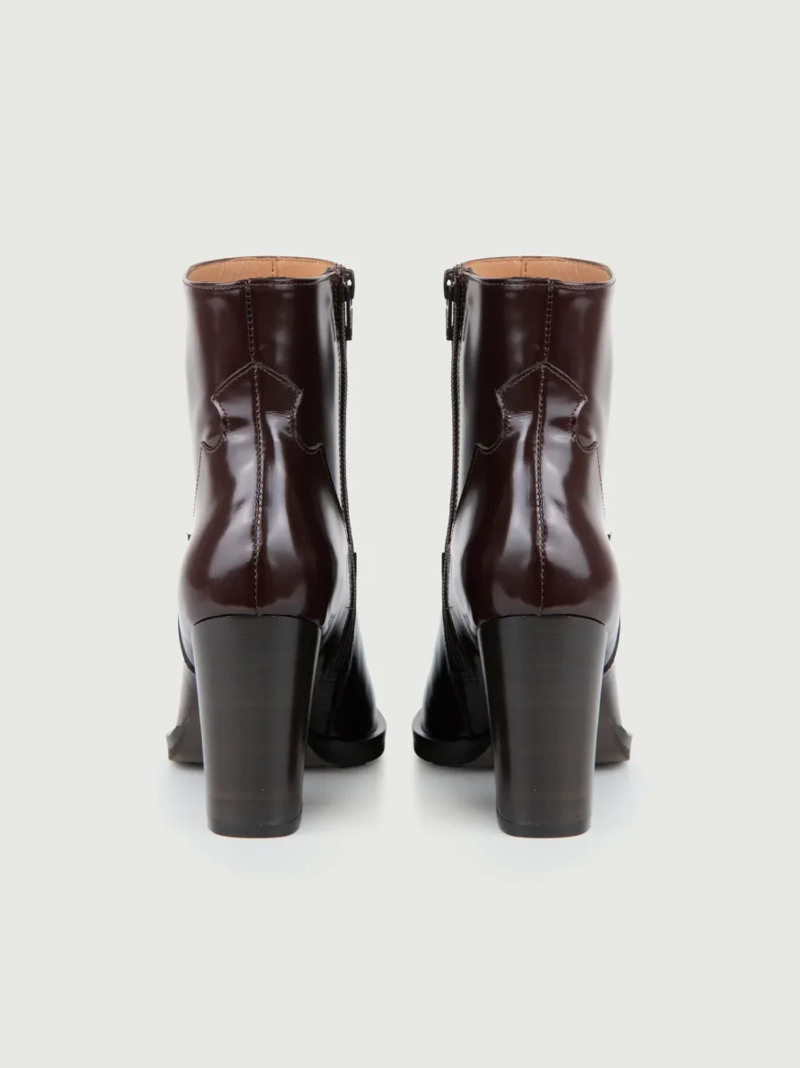 TRONCHETTO TEXANO IN PELLE MARRONE - immagine 4