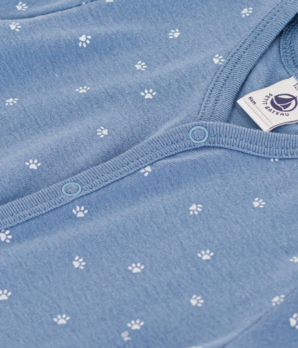 TUTINA BLU CORTA BEBÈ IN COTONE - immagine 3