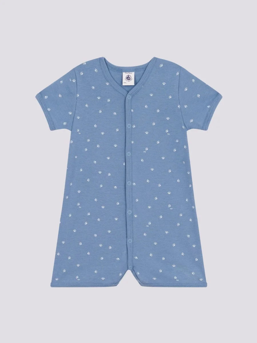 TUTINA BLU CORTA BEBÈ IN COTONE