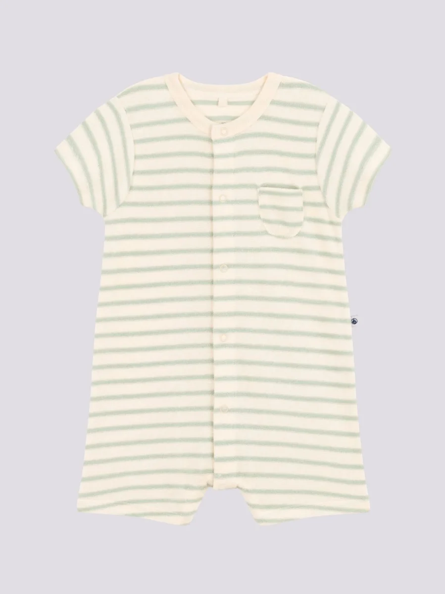 TUTINA CORTA A RIGHE BEBÈ IN SPUGNA BOUCLETTE