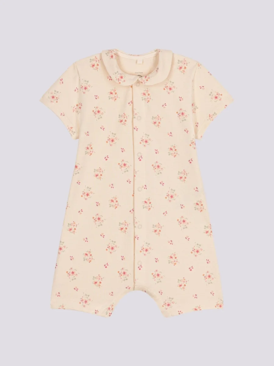 TUTINA CORTA BEBÈ IN JERSEY LEGGERO MOTIVO FIORELLINI