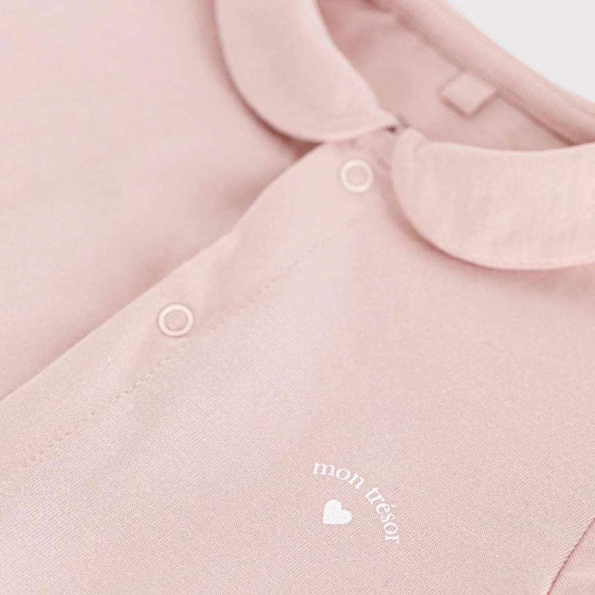 TUTINA CORTA BEBÈ IN JERSEY LEGGERO ROSA - immagine 3