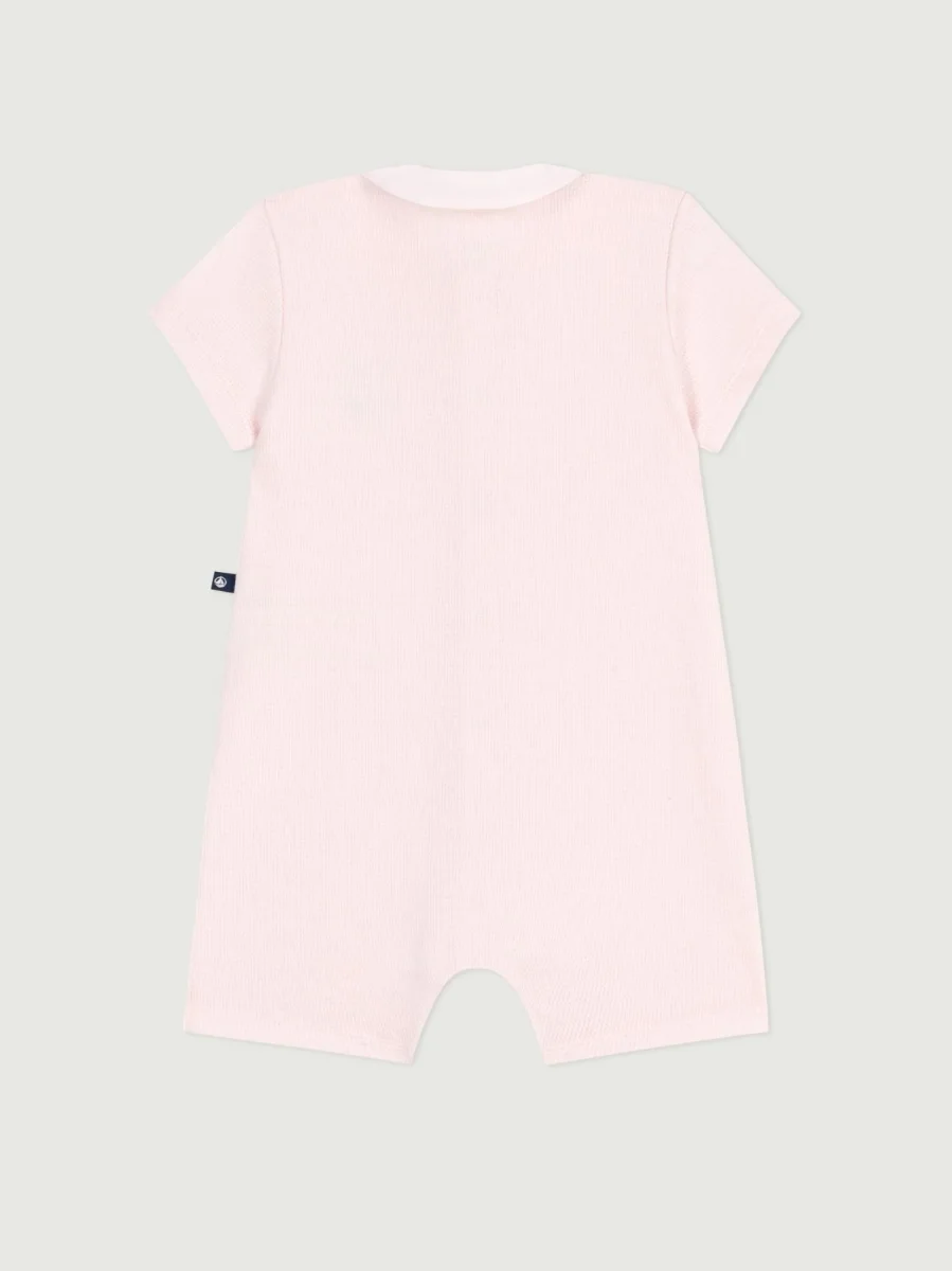 Tutina corta in cotone con colletto BEbè - immagine 3