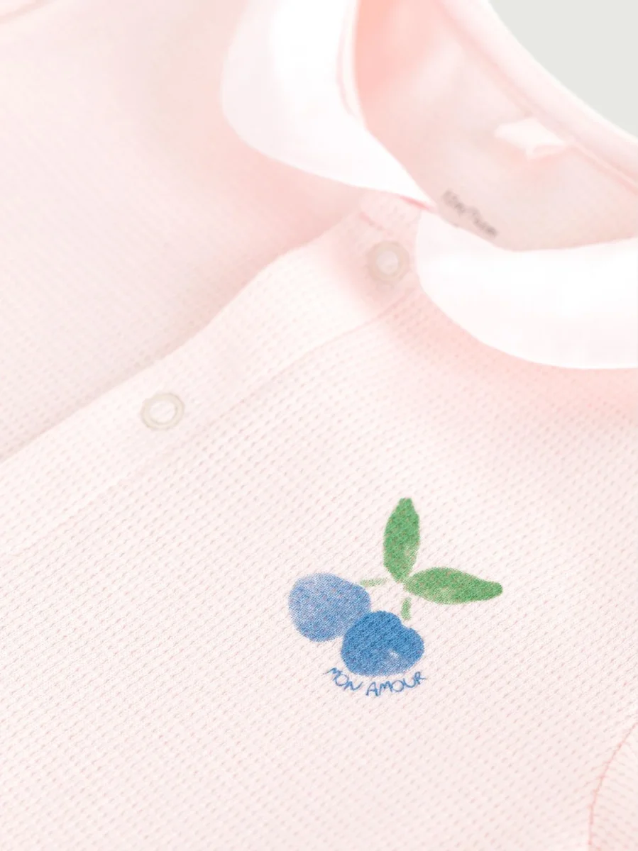 Tutina corta in cotone con colletto BEbè - immagine 4