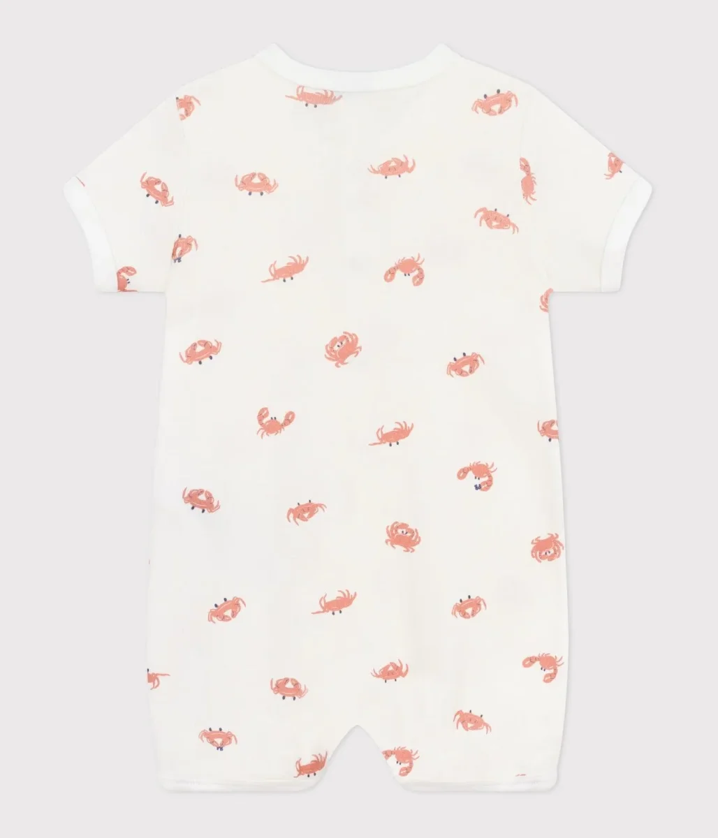 Tutina corta in cotone con granchi neonato - immagine 3