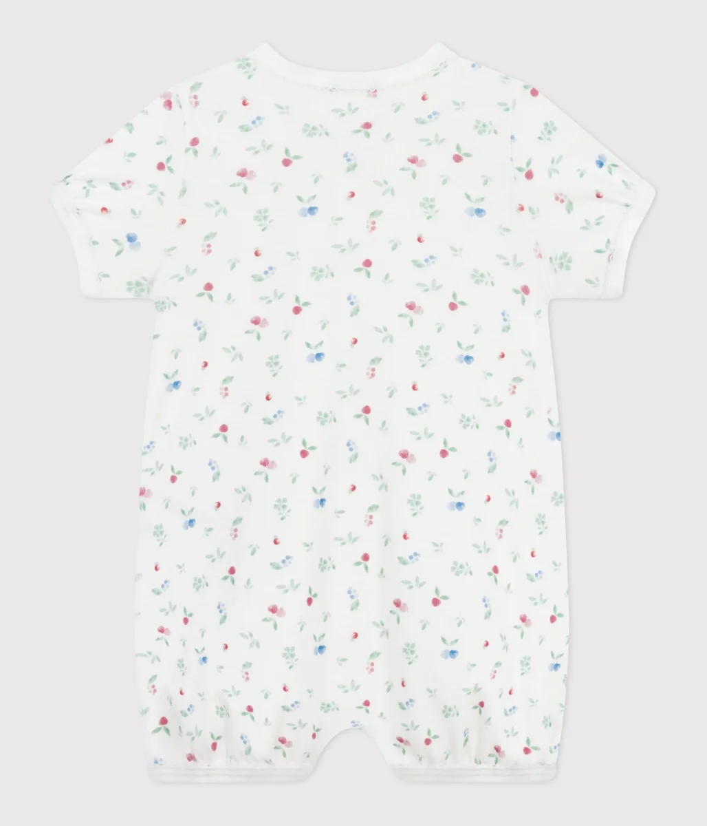 Tutina corta in cotone con stampa frutti - immagine 3