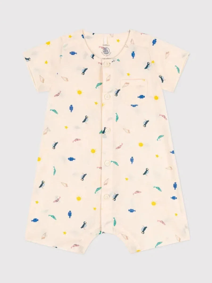 Tutina in popeline bebè con stampa