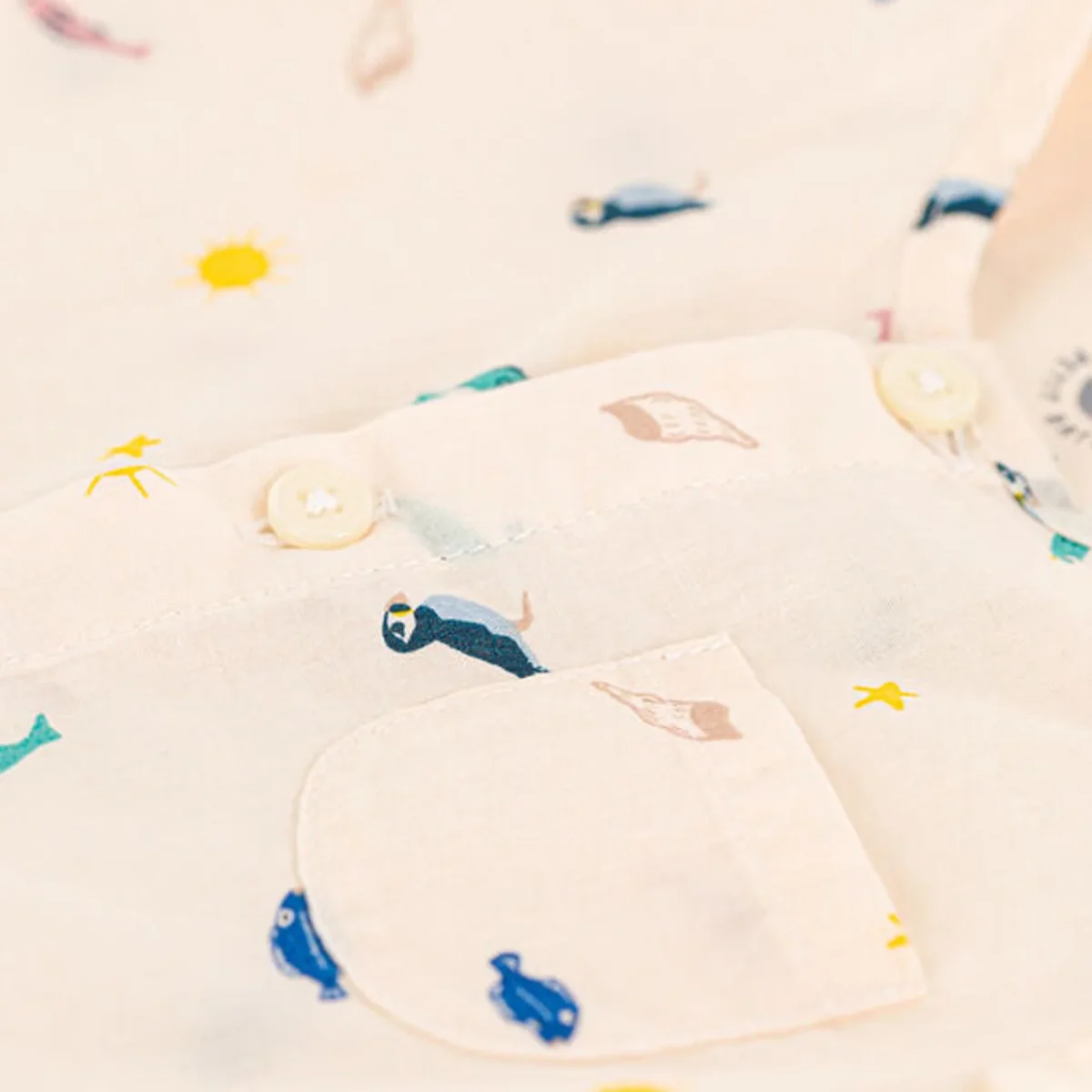 Tutina in popeline bebè con stampa - immagine 4