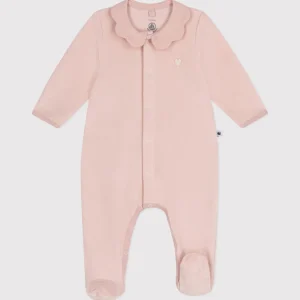 Tutina in velluto rosa per bebè