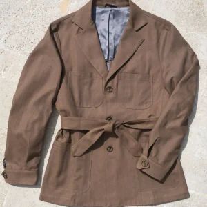 Giacca sahariana cotone 100% - Ocra