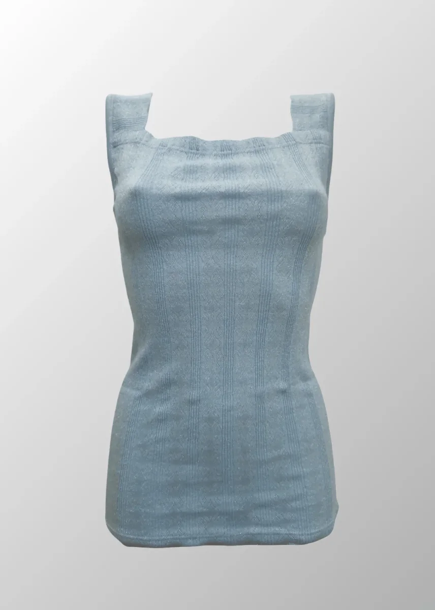 Top in Cotone lamé squadrato Lucia - immagine 4