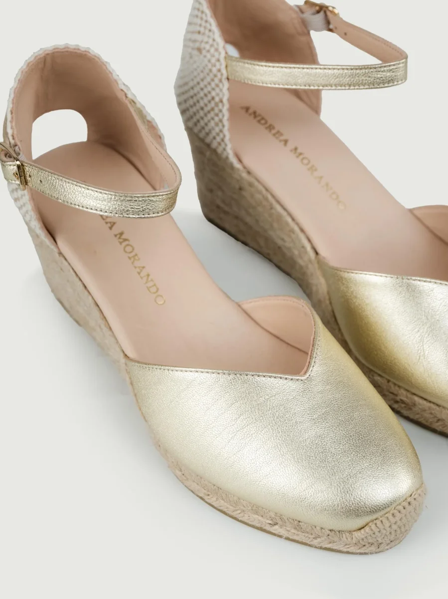 ZEPPA in corda e pelle LAMINATA ORO - immagine 6