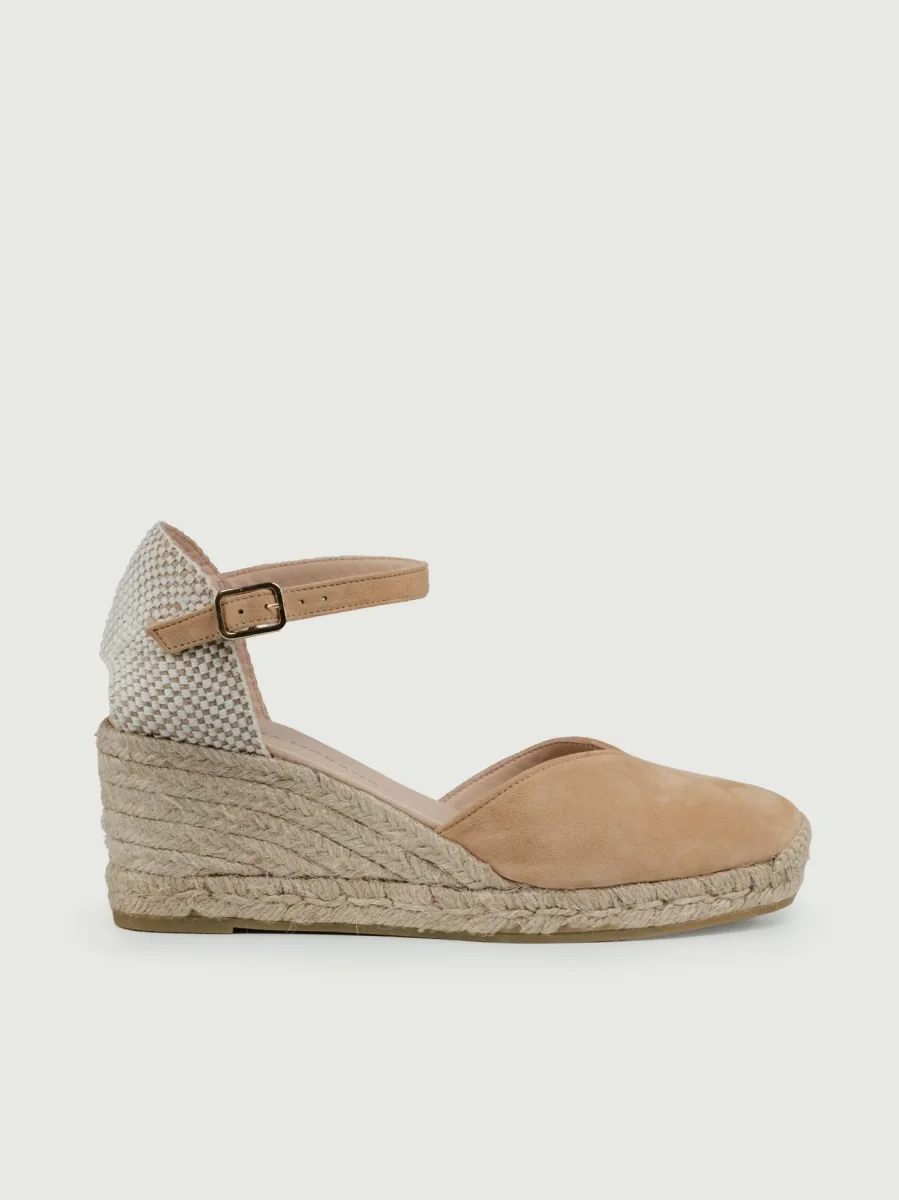 ZEPPA in corda e pelle SCAMOSCIATA  CUOIO