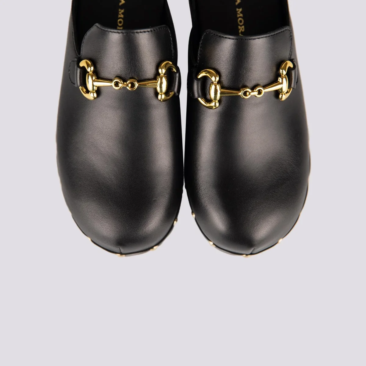 ZOCCOLO IN PELLE NERO CON MORSETTO - immagine 4