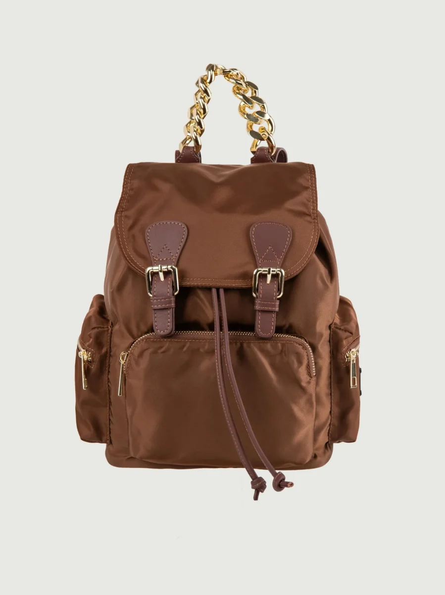 Zaino Zailon in tessuto Nylon marrone