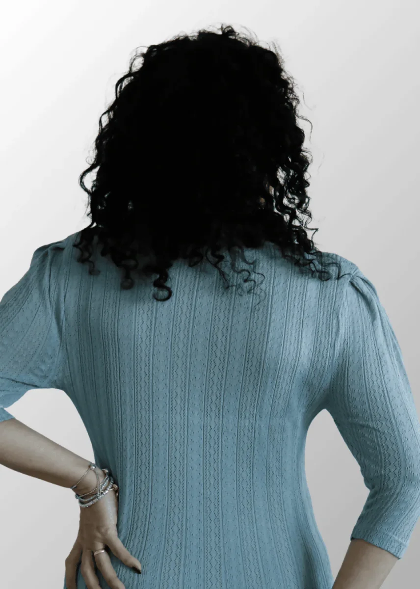 Maglia jacquard manica 3/4 Afrodite in Cotone Seta - immagine 9