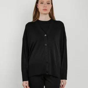 cardigan con bottoni nero