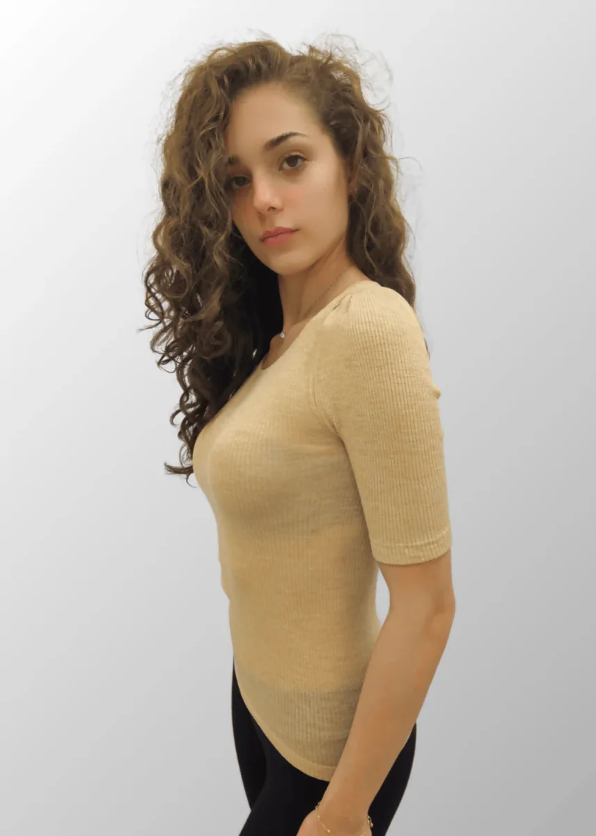 Maglia lamé maniche a 3/4 Giulia in Lana Seta - immagine 6