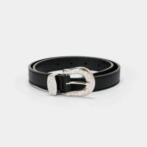 Cintura Vegana Donna con Fibbia Rock – Nera