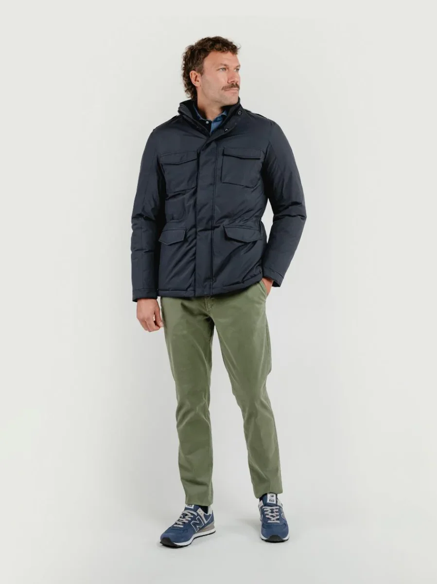 FIELD JACKET IN NYLON BLU NAVY - immagine 3
