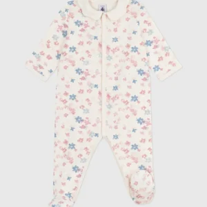 Pigiama in tessuto felpato spazzolato con stampa a fiori