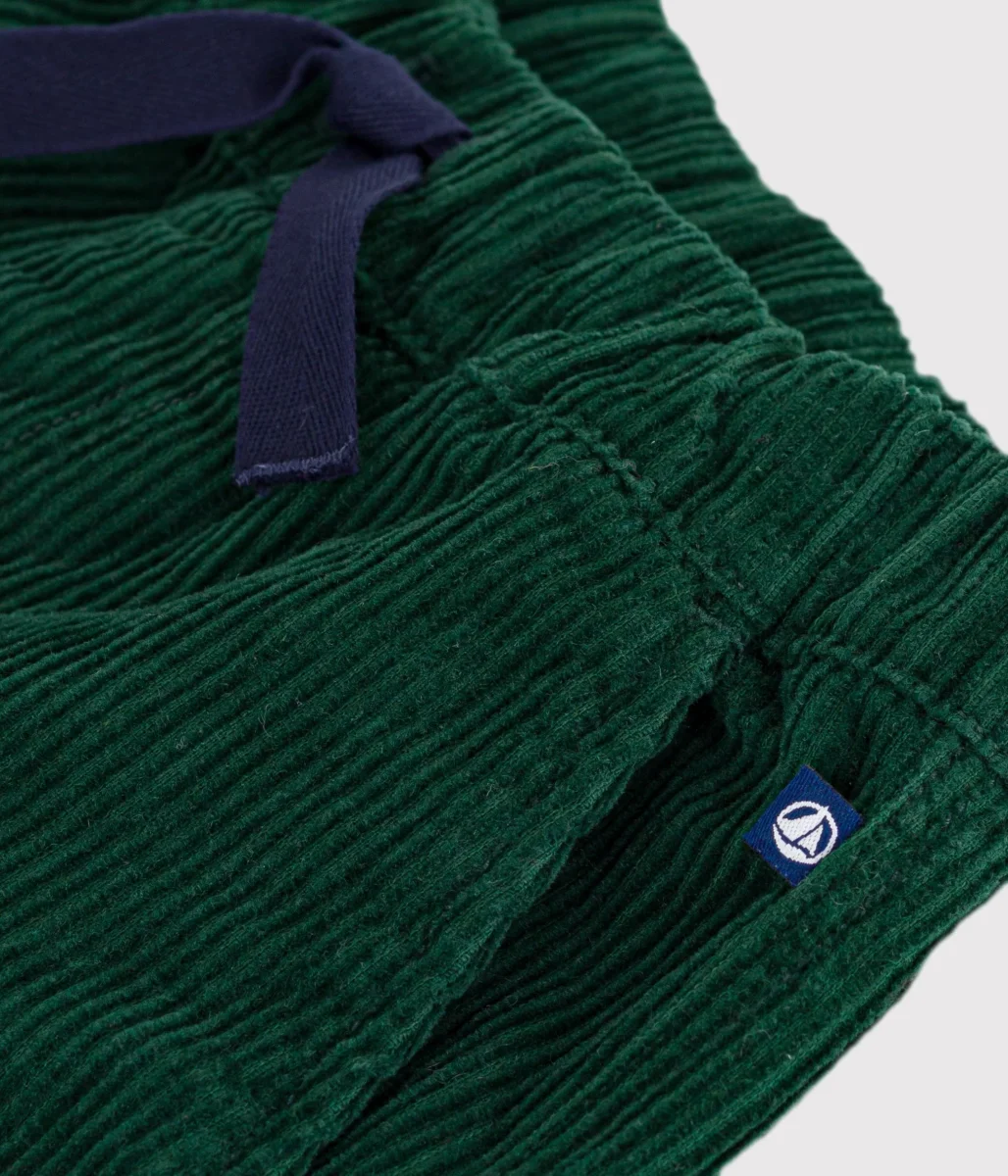 Pantaloni cargo in velluto verde - immagine 4