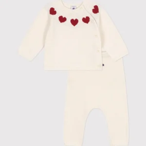 Set di 2 pezzi in maglia con cuori