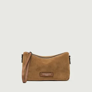 Borsa a mano Nora Pouch mini in camoscio cuoio