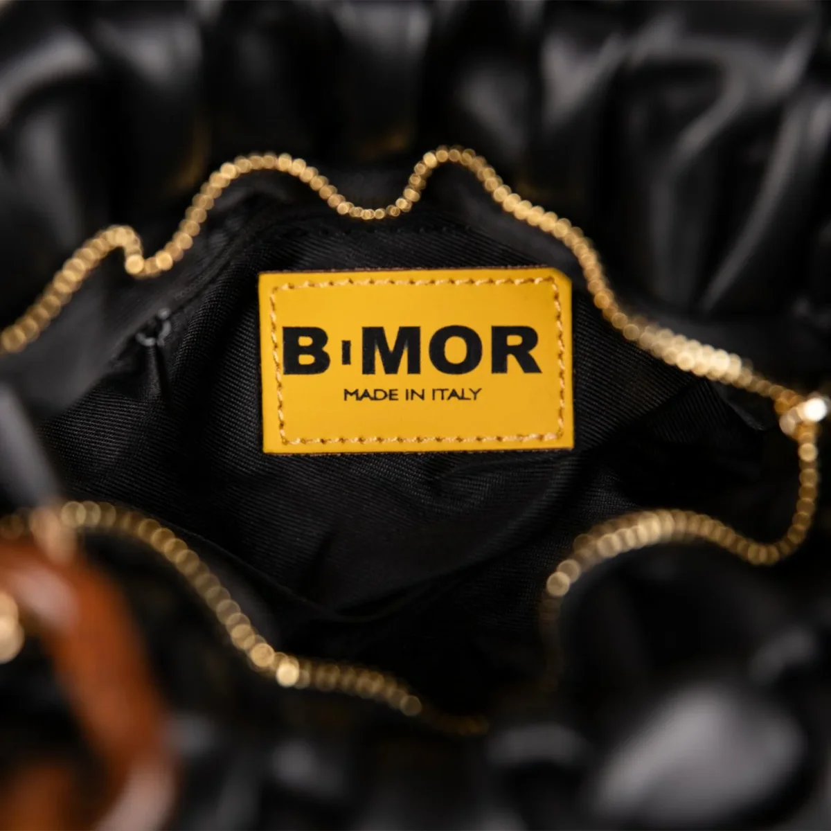 BORSA IN PELLE INTRECCIATA NERO "CURLY" - immagine 7