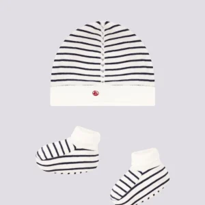 CONFEZIONE CON CUFFIETTA E BABBUCCE BEBÈ MARINIÈRE