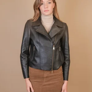 CHIODO IN PELLE  SFODERATO MARRONE