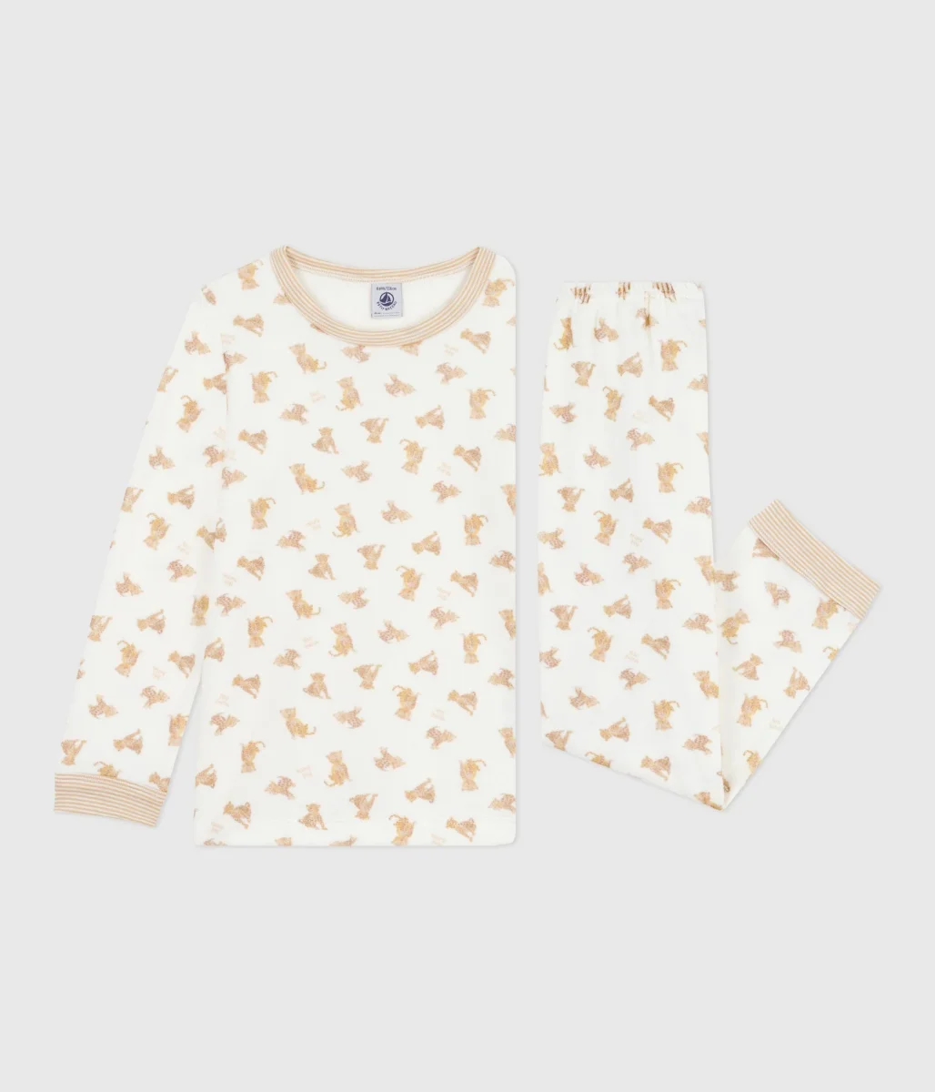 Pigiama in ciniglia con leopardi stampati bambino - immagine 3