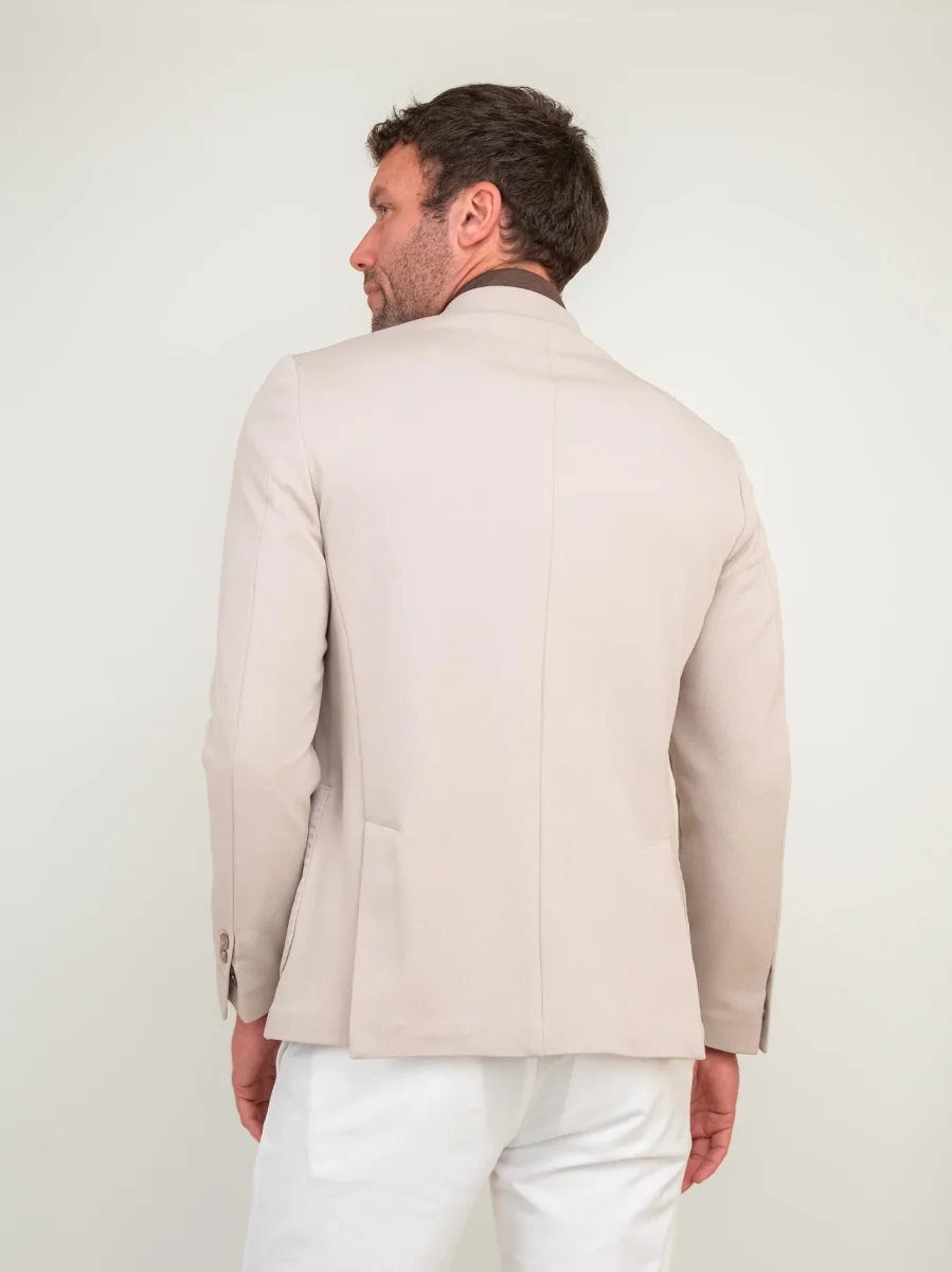 BLAZER DUE BOTTONI BEIGE CORDA - immagine 4