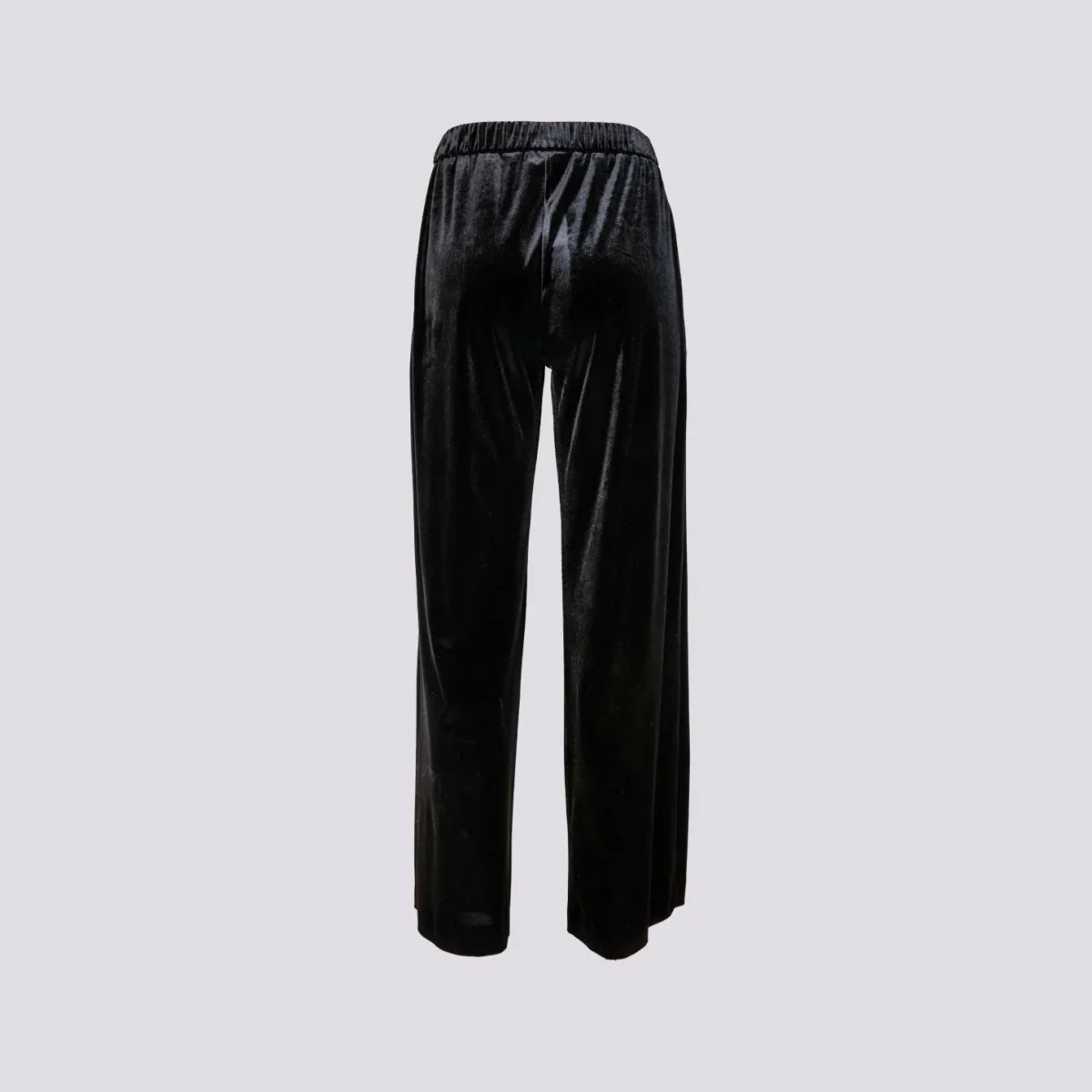 PANTALONE A PALAZZO IN VELLUTO NERO - immagine 5