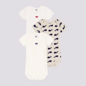 CONFEZIONE DA 3 BODY IN COTONE CON BALENE