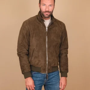 GIUBBOTTO IMBOTTITO IN CAMOSCIO "ELVIS"