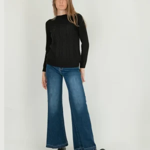 JEANS A PALAZZO SFRANGIATO