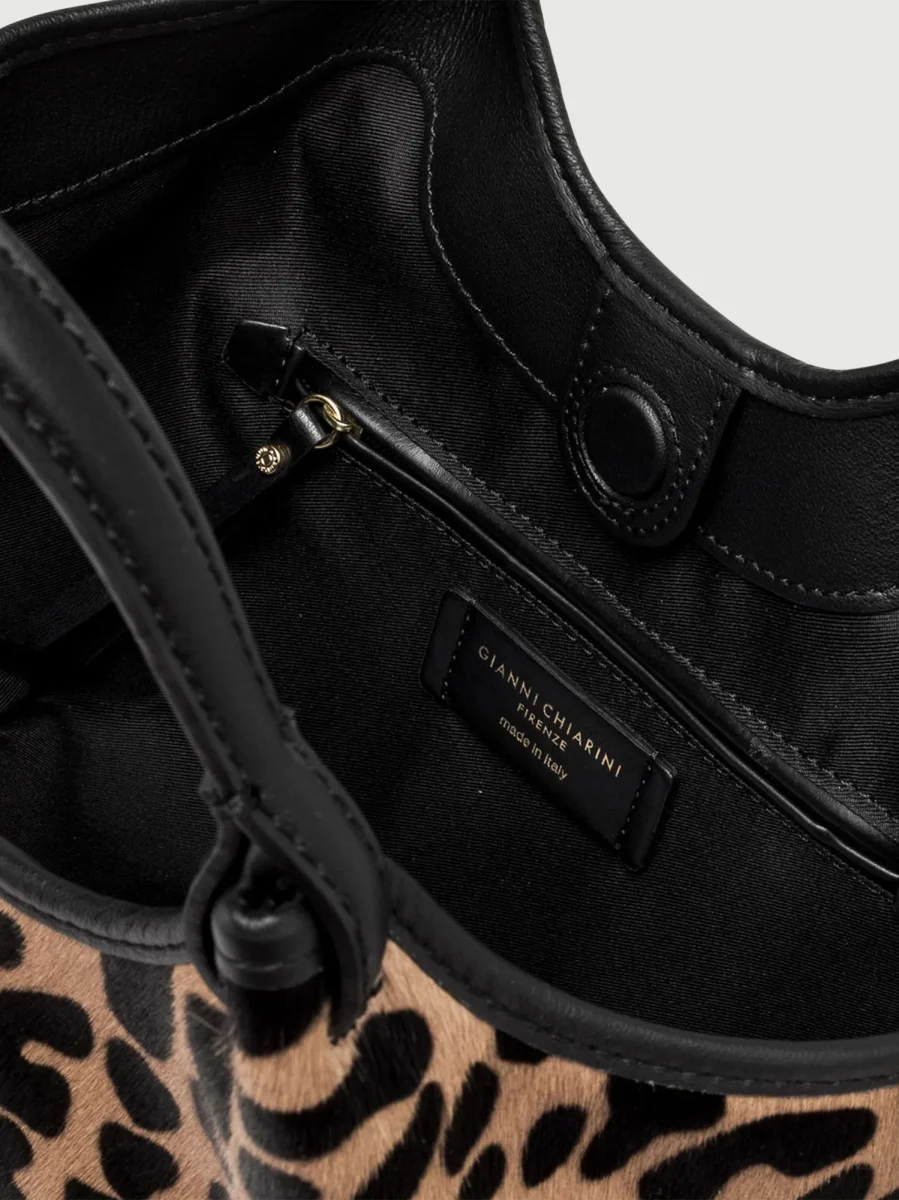 Borsa a spalla Dua color leo macchia nero-nero - immagine 5