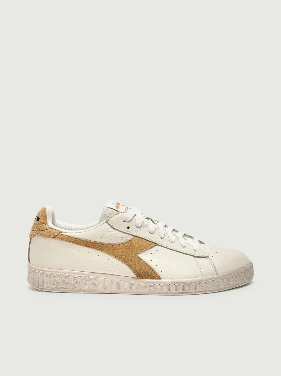 SNEAKERS GAME L LOW WAXED BIANCO BEIGE